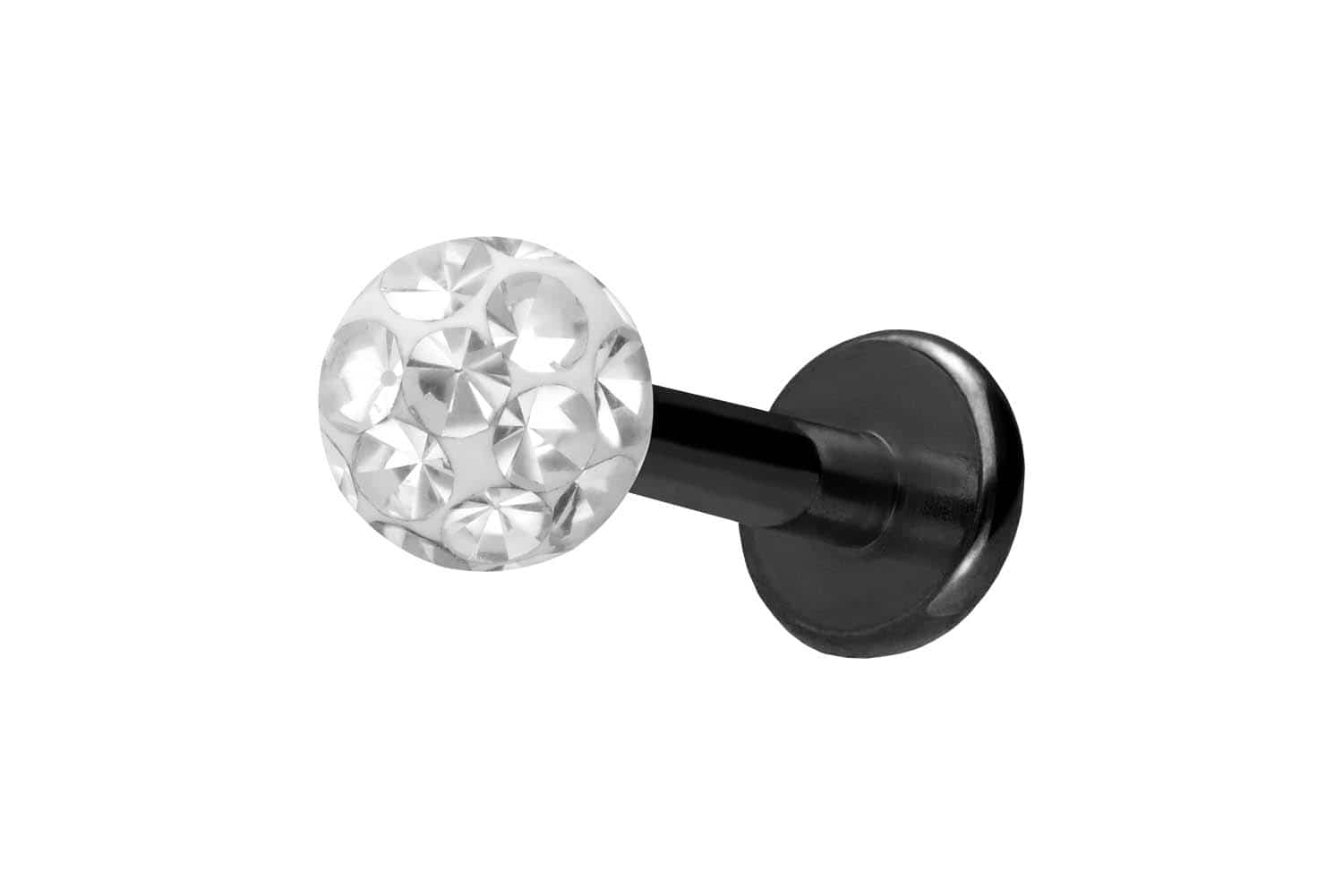 Titan Labret Piercing mit Innengewinde EPOXY-KUGEL